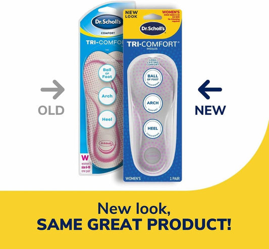 Dr. Scholl'S Tri-Comfort Insoles - For Heel, Arch Support And Ball Of Foot With Targeted Cushioning (For Women'S 6-10)