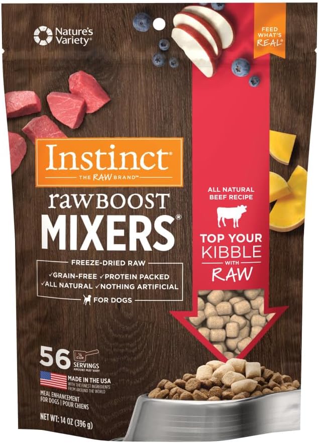 Instinct Raw Boost Mixers Freeze Dried Raw Dog Food Topper, Grain Free 14 Ounce (Pack Of 1)