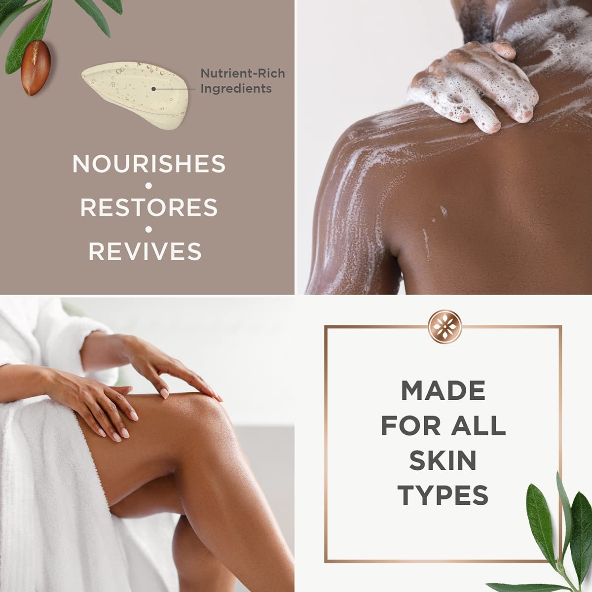 Argan Magic Cleansing Body Wash - Gently Cleanses, Revitalizes & Smooths Skin | Enriched With Argan Oil, Sweet Almond Oil & Vitamin E | Made In Usa | Paraben Free | Cruelty Free (32 Oz / 946 Ml) : Beauty & Personal Care