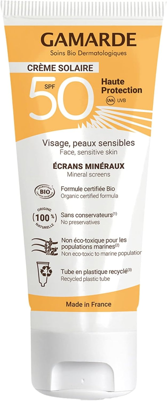 Gamarde Sunscreen Face Cream Spf50 Organic 40 Ml