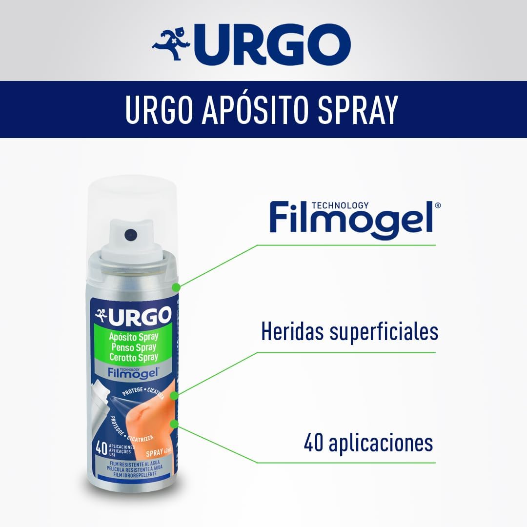 Urgo - Filmogel® Dressing Spray - Invisible, Healing And Waterproof - 40 Ml Spray, 40 Applications