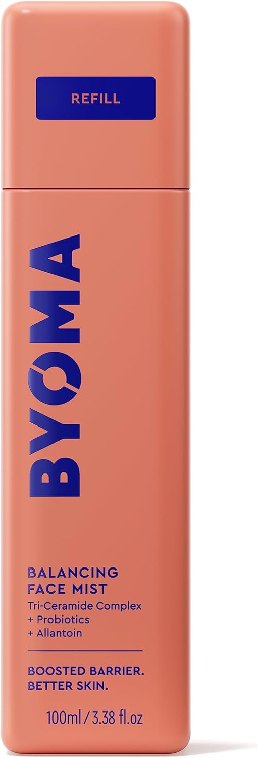 Byoma Balancing Face Mist Refill - Ph Balanced Face Toner With Ceramides, Probiotics & Allantoin - Alcohol Free Toner Spray - Balance, Soothe & Refresh Throughout The Day - 3.38 Fl. Oz Refill