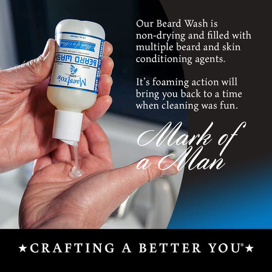 Maestro'S Classic Beard Wash | Anti-Itch, Deep Cleaning, Non-Drying, Fully Hydrating Gentle Cleanser For All Beard Types & Lengths- Spirited Blend, 8 Ounce