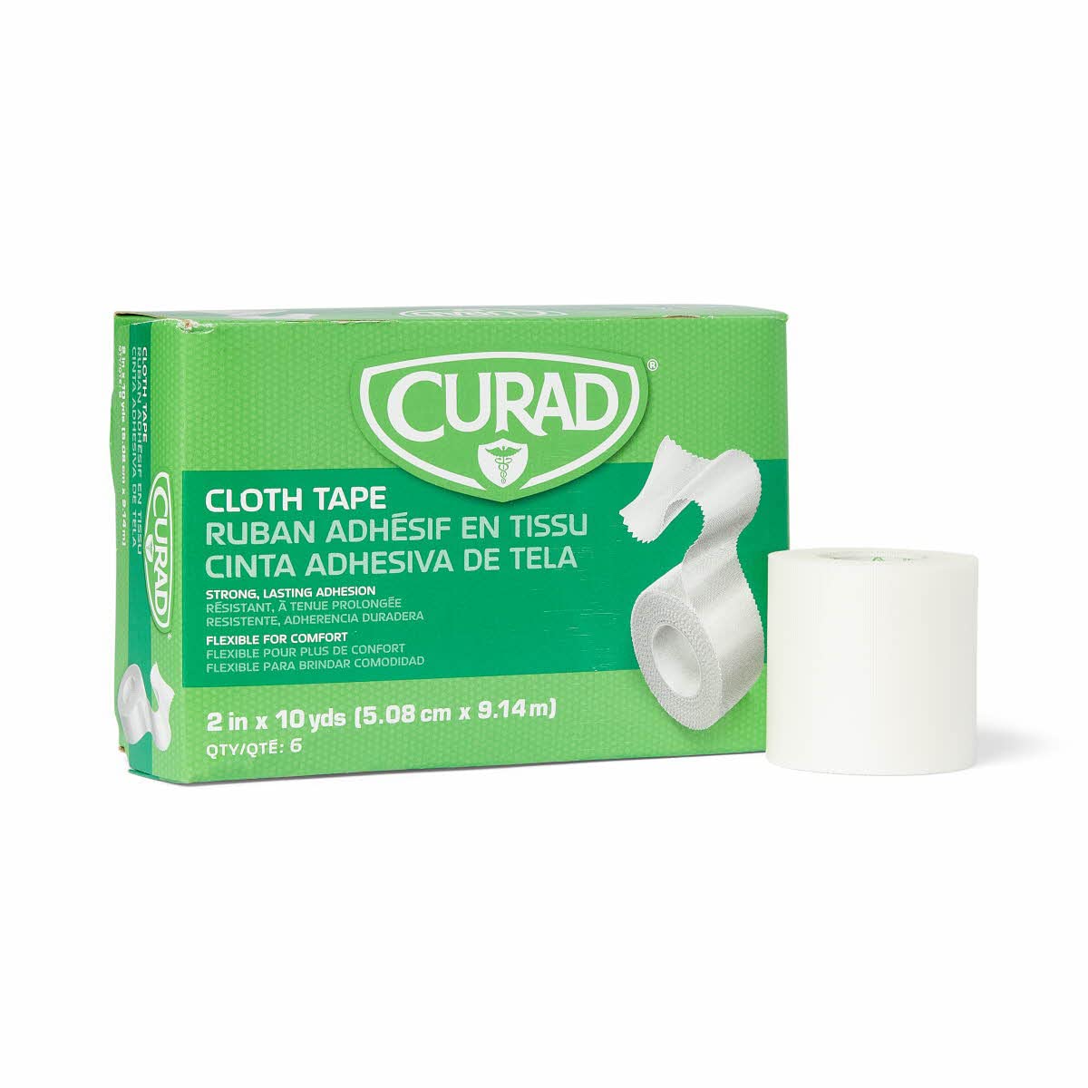 CURAD Cloth Silk Adhesive Medical Tape, 2 Inch x 10 Yard Roll, Box of 6: Industrial & Scientific