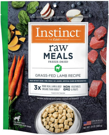 Instinct Freeze Dried Raw Meals Grain Free Recipe Dog Food - Lamb, 24 Oz