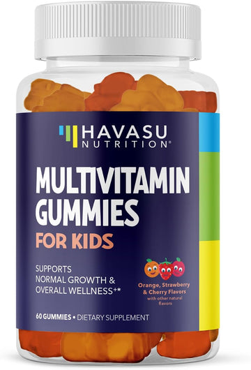 Multivitamin Gummies For Kids | Packed With Daily Vitamins And Minerals For Optimal Overall Wellness | Kids Multivitamin Gummy With Vitamin C, D And Zinc | 60 Gluten Free Fruit Flavored Gummies