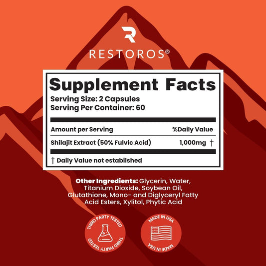 World'S First Shilajit Pure Resin Softgels | Himalayan Shilajit Supplement | Purer Than Powdered Capsules & No Bad Taste | Made & Lab-Tested In The Usa | Gmp-Certified | 1000Mg, 120 Capsules