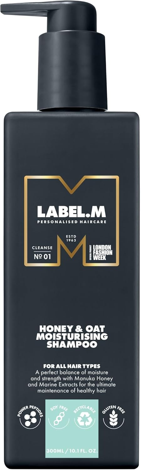 Label.M Honey & Oat Moisturising Shampoo 300Ml – With Recyclable Pump
