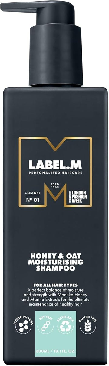 Label.M Honey & Oat Moisturising Shampoo 300Ml – With Recyclable Pump