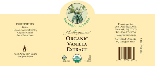 Flavorganics Organic Vanilla Extract, 8 Ounce