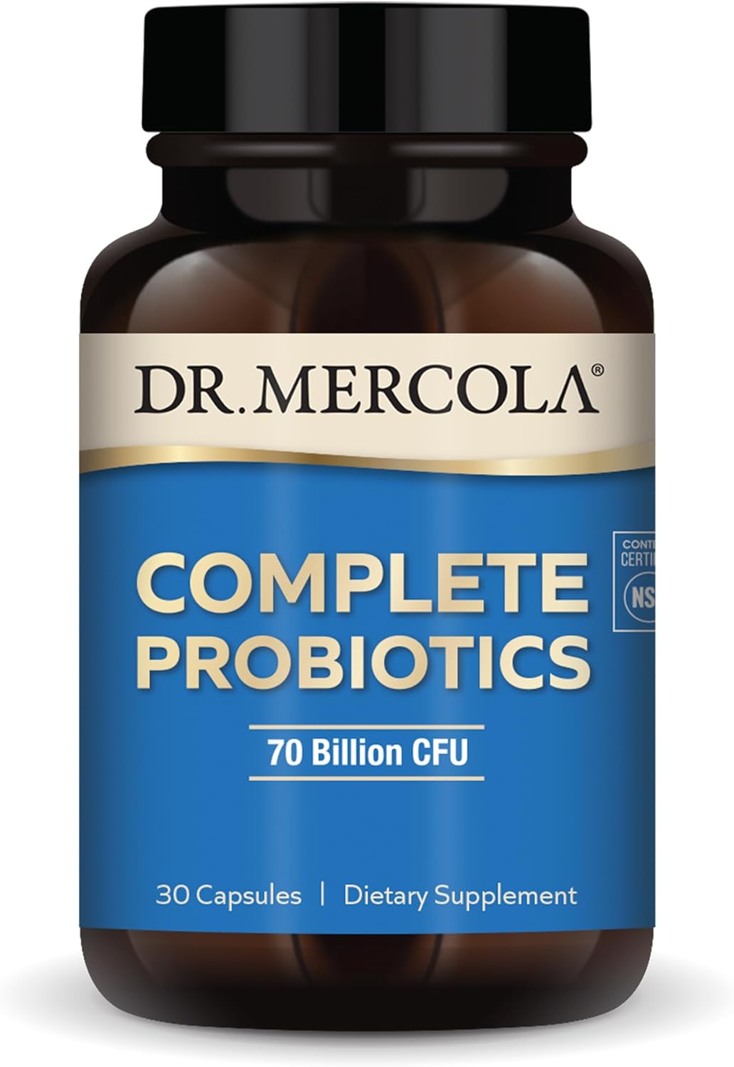 Dr. Mercola Complete Probiotics 70 Billion Cfu, 30 Servings (30 Capsules), Dietary Supplement, Supports Digestive Health, Non Gmo, Nsf Certified