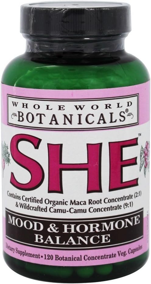 Whole World Botanicals She Mood & Hormone Support, 120 Veg Caps : Health & Household