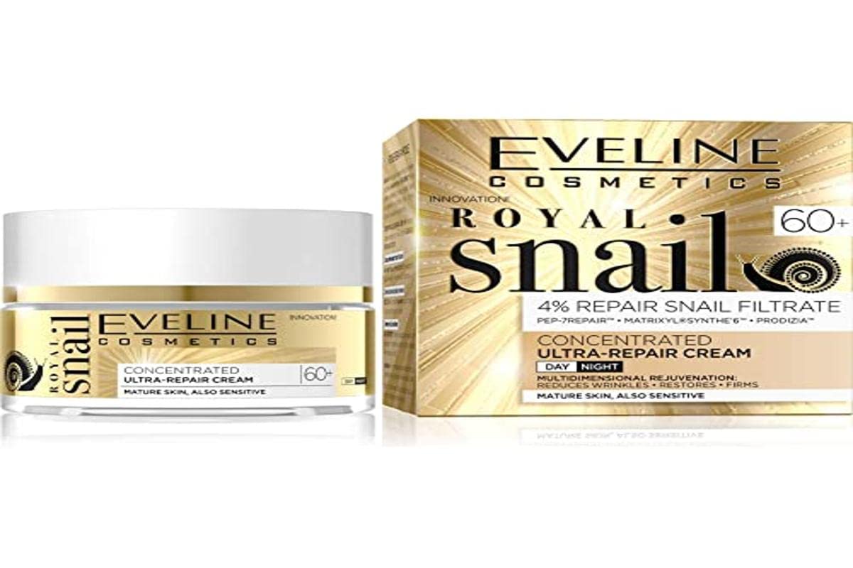 Eveline Cosmetics, Royal Snail UltraRepair Cream Day Night 60+ 50 ml : Beauty & Personal Care