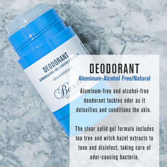 Baxter of California Deodorant for Men| Aluminum Free | Alcohol Free | Clear Stick | Citrus and Herbal-Musk