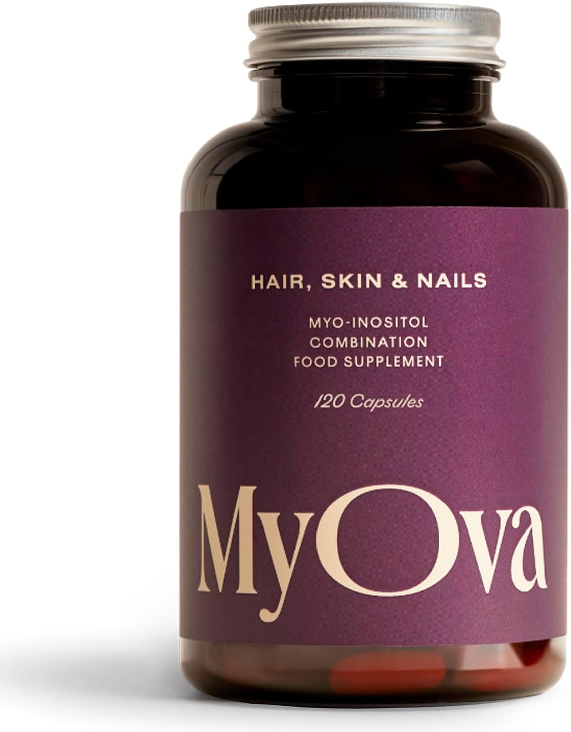 Myova Hair, Skin & Nails Pcos Supplement - 30-Day Supply - 2000Mg Myo-Inositol For Pcos Support - Complex Has Biotin, Zinc, Vitamin A And C To Support Strong Hair, Skin & Nails – Uk Manufactured