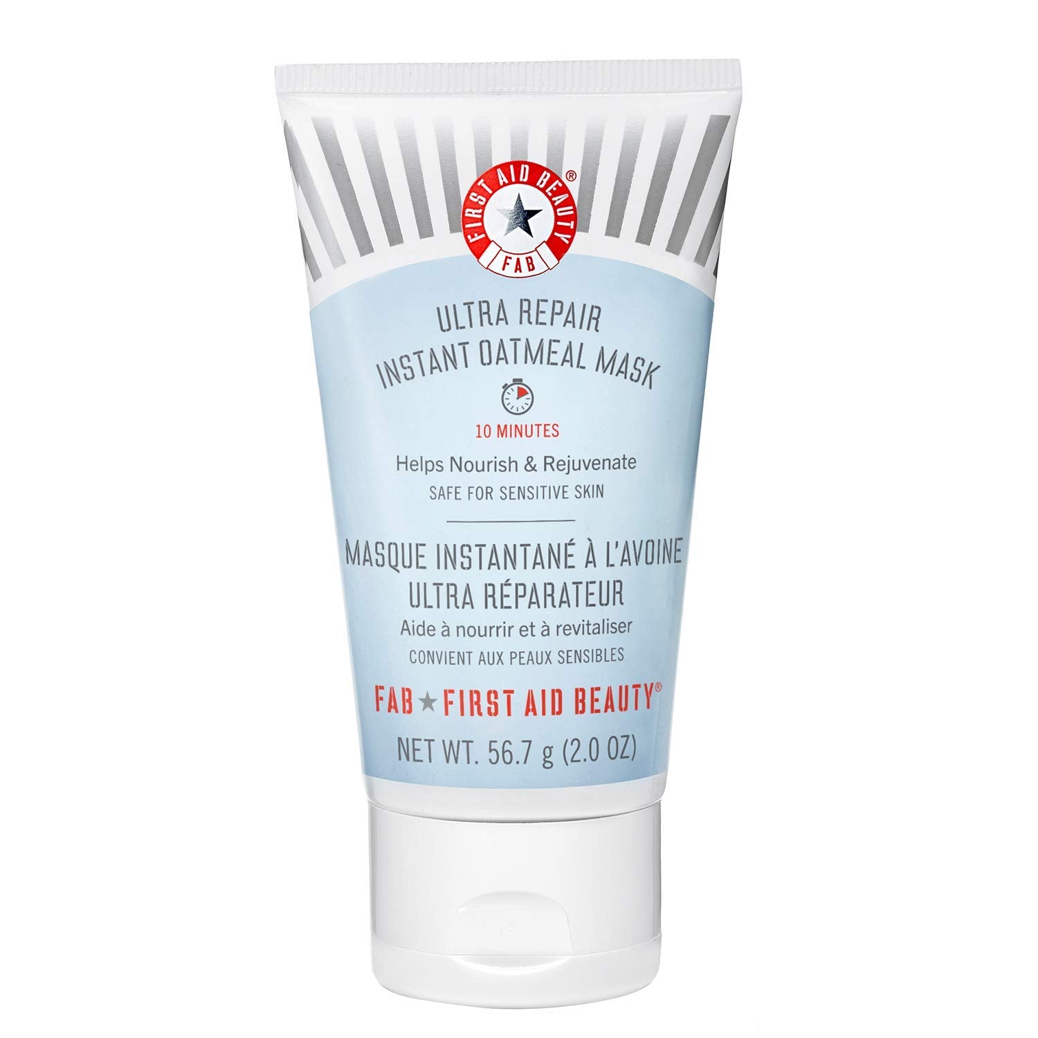 First Aid Beauty Ultra Repair Instant Oatmeal Mask – Hydrating Mask To Help Calm And Soothe Skin – 2 Oz