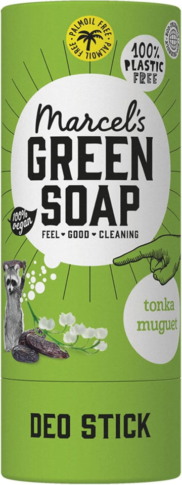 Marcel'S Green Soap - Deodorant Stick Tonka & Muguet - Antiperspirant Without Aluminum Or Alcohol - Eco Friendly - Vegan - 97% Biodegradable - 40 G