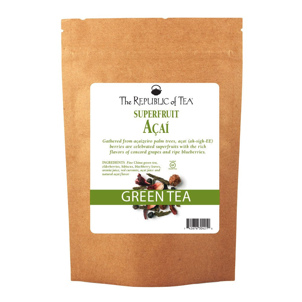 The Republic Of Tea Acai Superfruit Green Tea Full-Leaf Tea, 1 Pound / 200 Cups