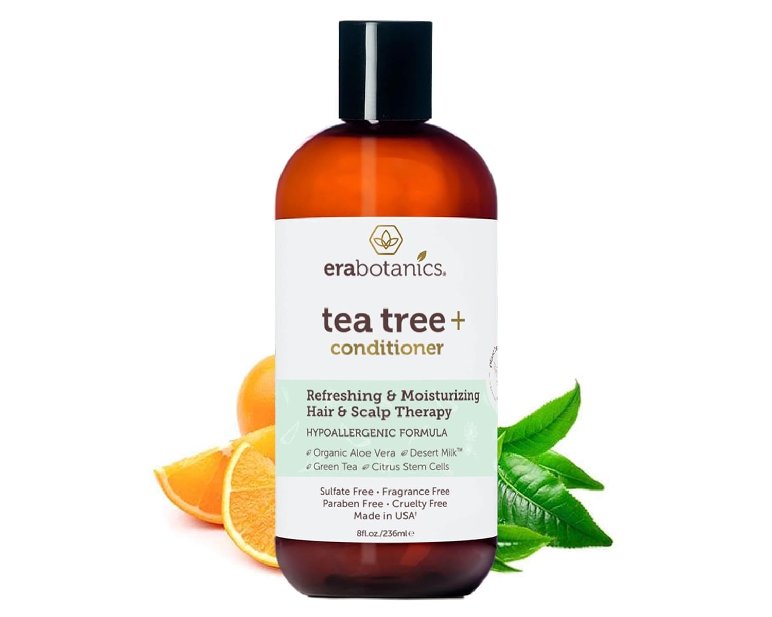 Era Organics Advanced Tea Tree Conditioner For Men And Women - Balancing Sulfate Free Conditioner For Dry Scalp And Dry Hair Conditioner - Itchy Scalp Conditioner