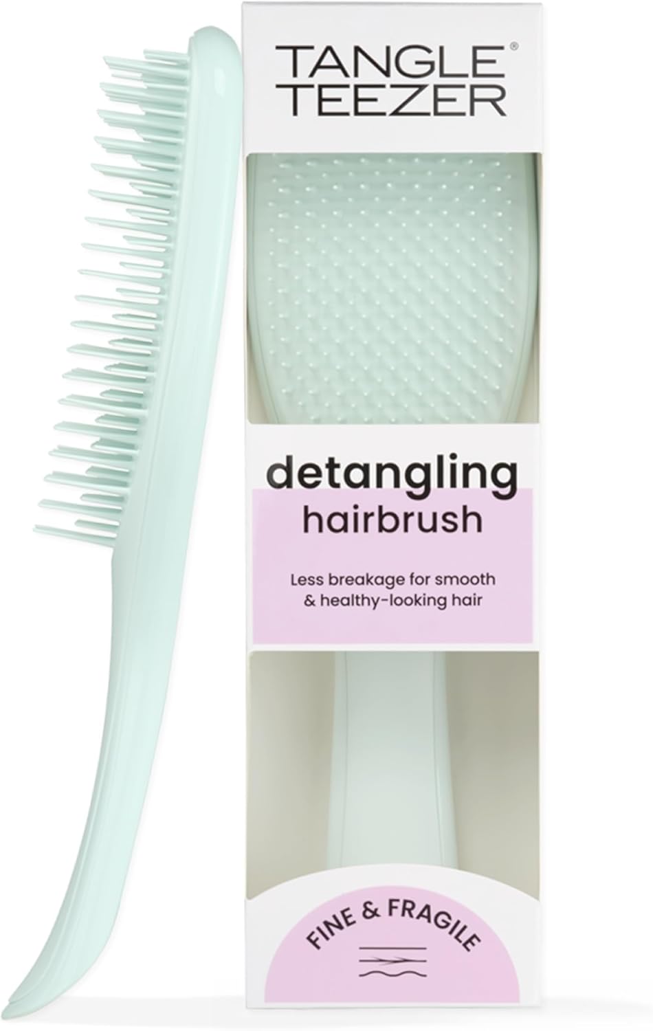 Tangle Teezer Ultimate Detangler Brush, Dry & Wet Hair Brush, Reduces Breakage For Colour-Treated, Fine, & Fragile Hair Types, Ice Blue