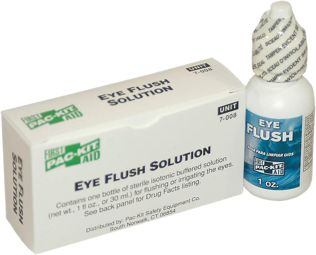 First Aid Only 7-008 Emergency Eye Wash Solution, 1 Oz. Bottle, White : Health & Household