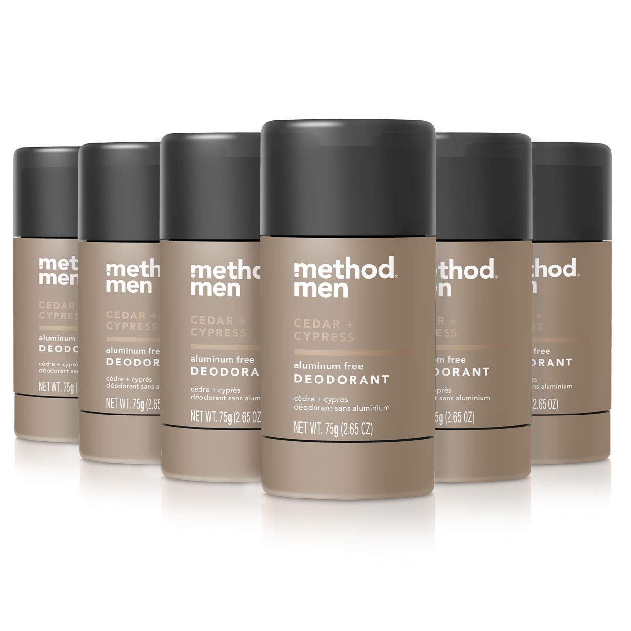 Method Mens Aluminum-Free Deodorant, Cedar & Cypress, 2.65 Ounce (Pack of 6)