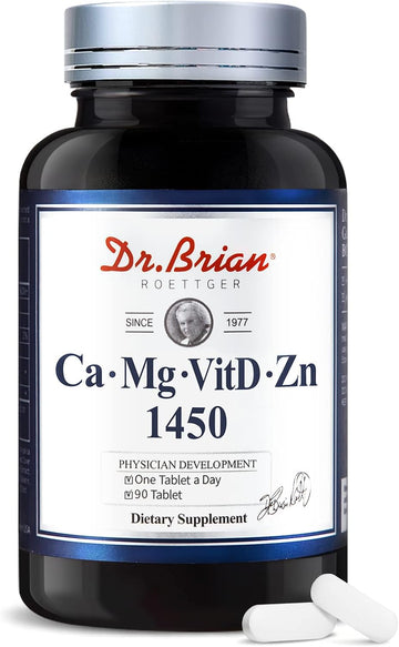 Dr. Brian Calcium Supplement Supports Bone Strength, Calcium Magnesium Zinc With Vitamin D3 & Multiminerals Help Joint Teeth Health, Magnesium Supplement, Non-Gmo, Soy And Gluten Free (90 Tablets)