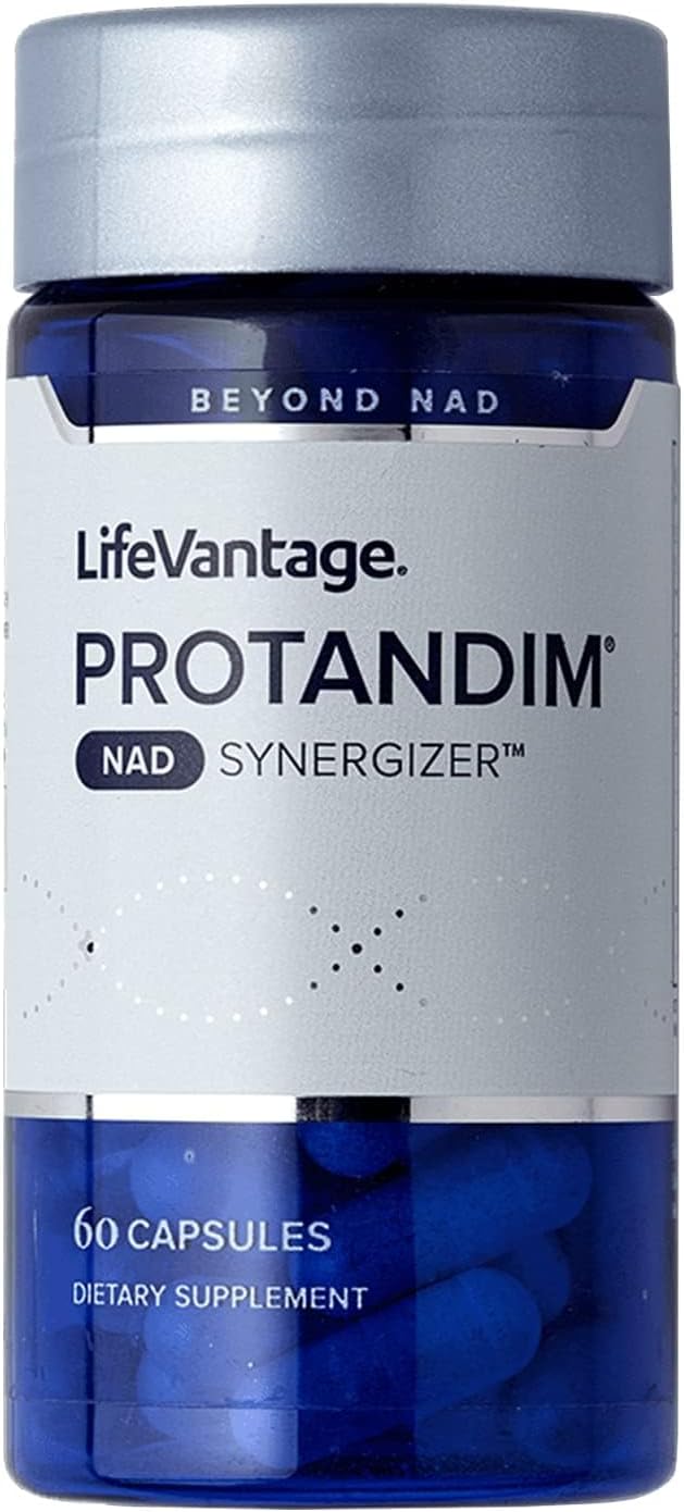 Lifevantage Protandim Nad Synergizer, 60 Capsules, Nad Supplement Supports A Healthy Vascular System, Energy Supplements, And Focus Vitamins, Nad Supplements For Cellular Waste And Overall Health