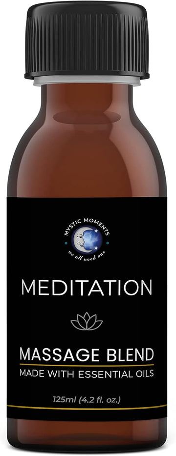 Mystic Moments | Meditation Aromatherapy Massage Oil Blend 250ml - Natural Massage Blend Made with Essential Oils for Spa & Massage Therapy