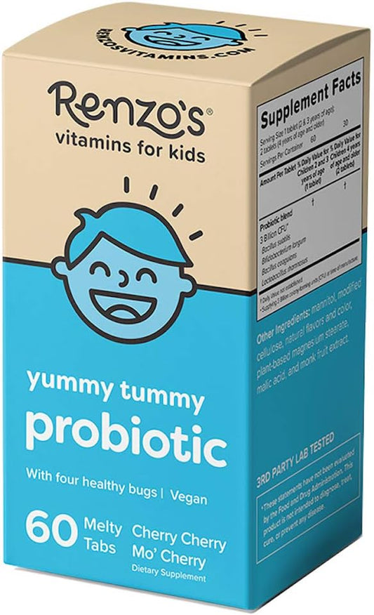Renzo's Vitamins Kid Essential Bundle - Probiotic for Kids, Kids Vitamin C with Elderberry & Zinc for Immune Support, Picky Eater Kids Multivitamin, and Hercules Calcium