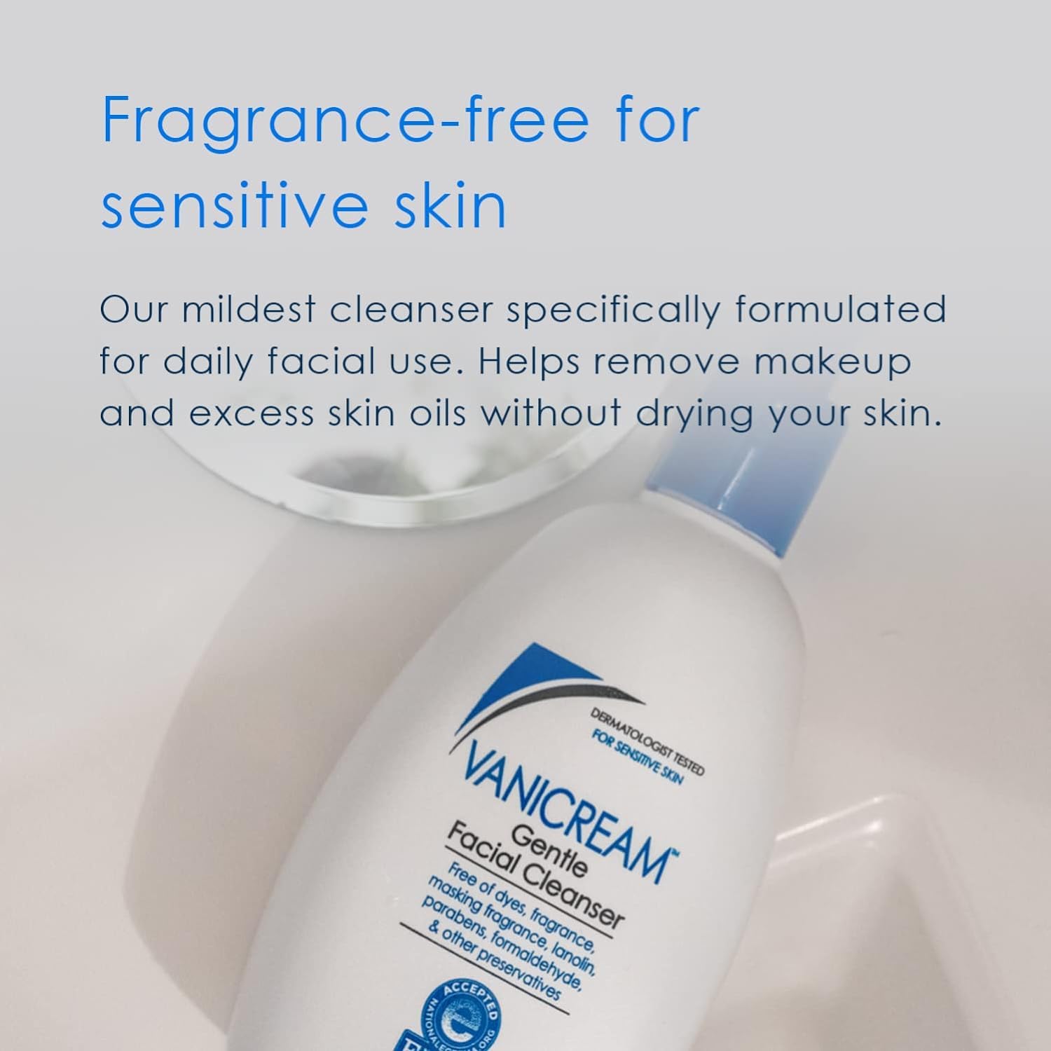 Vanicream Facial Moisturizer, 3 Oz & Gentle Facial Cleanser with Pump, 8 Oz : Beauty & Personal Care