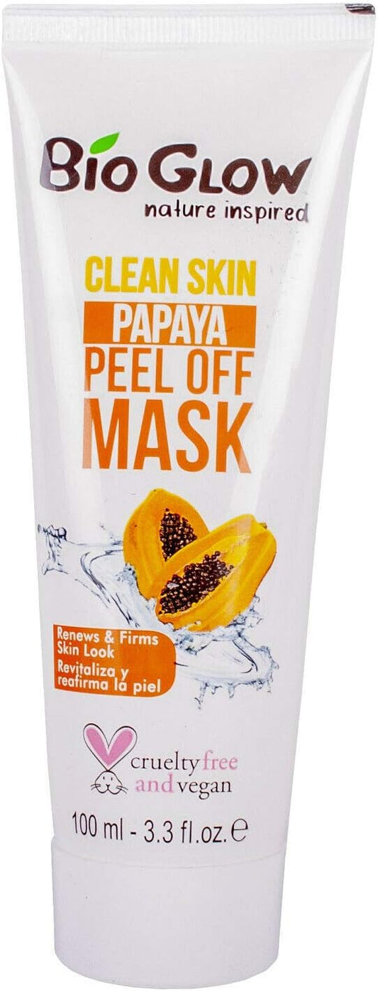 Bioglow Clean Skin Cucumber, Orange, Papaya Peel Off Face Mask 100Ml Cleansing Masks Clean Skin Products (Papaya)