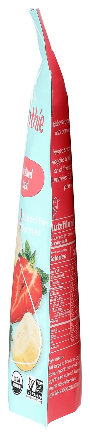 Amara Organic Mixed Red Berries Yogurt Snack Smoothie Melts, 1 Oz