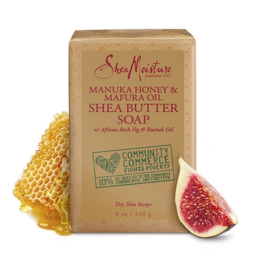 Sheamoisture Shea Butter Soap Manuka Honey And Mafura Oil Bar Soap For Dry Skin Body Soap Cleanser With Shea Butter 8Oz