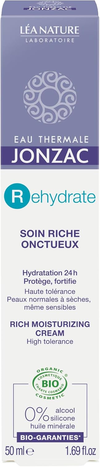 Thermal Water Jonzac Care Rich Rehydrating Tube Of 50 Ml - Organic Cosmetics