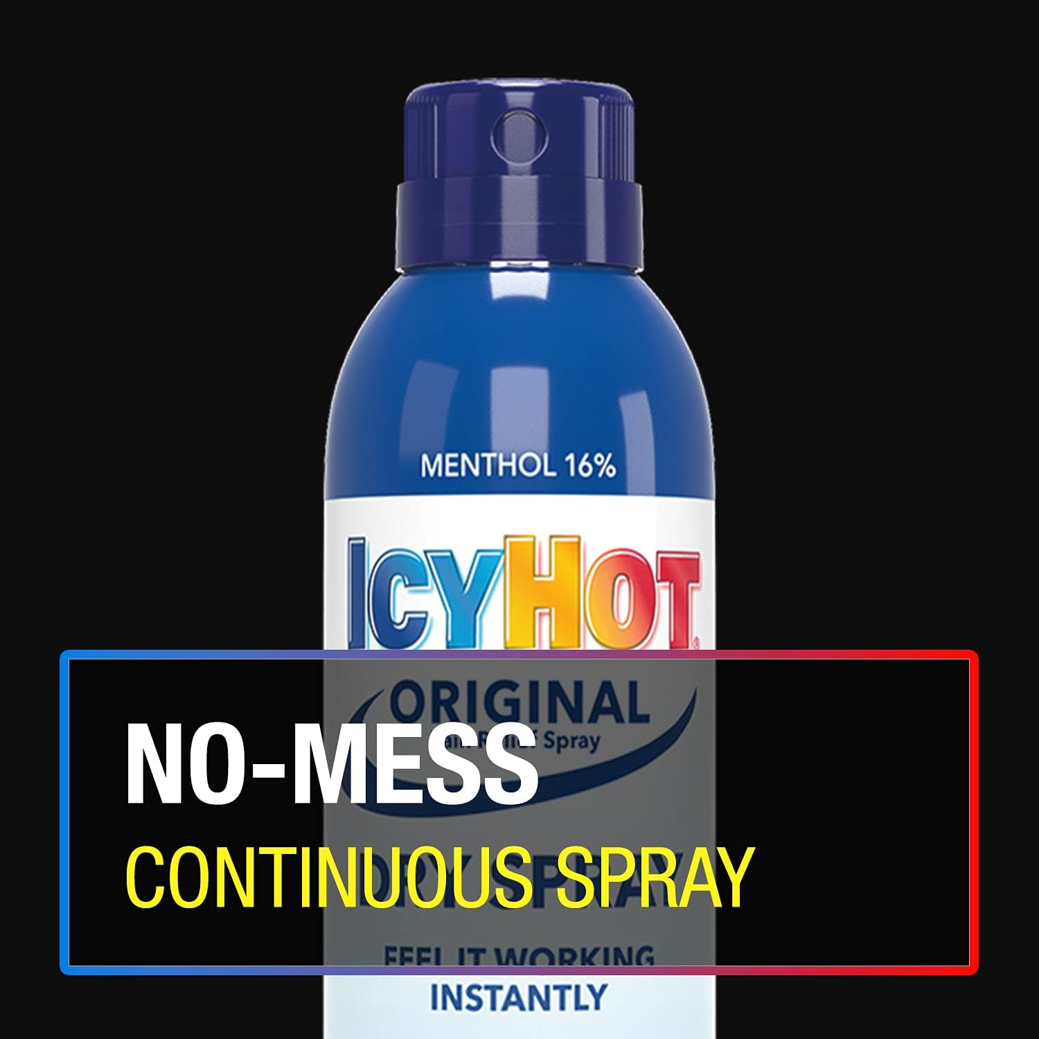 Icy Hot Pain Relief Dry Spray, Maximum Strength with Menthol, 4 Ounces : Health & Household