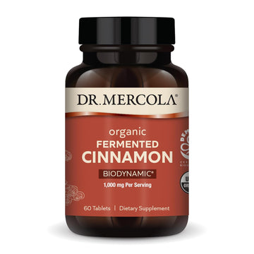 Dr. Mercola Biodynamic Organic Fermented Cinnamon, 30 Servings (60 Tablets), Dietary Supplement, 1000 Mg Per Serving, Non-Gmo, Certified Usda Organic, Demeter Certified Biodynamic