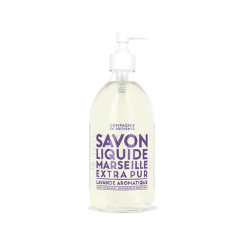 Compagnie De Provence Savon De Marseille Extra Pure Liquid Soap - Aromatic Lavender - 16.7 Fl Oz Glass Pump Bottle