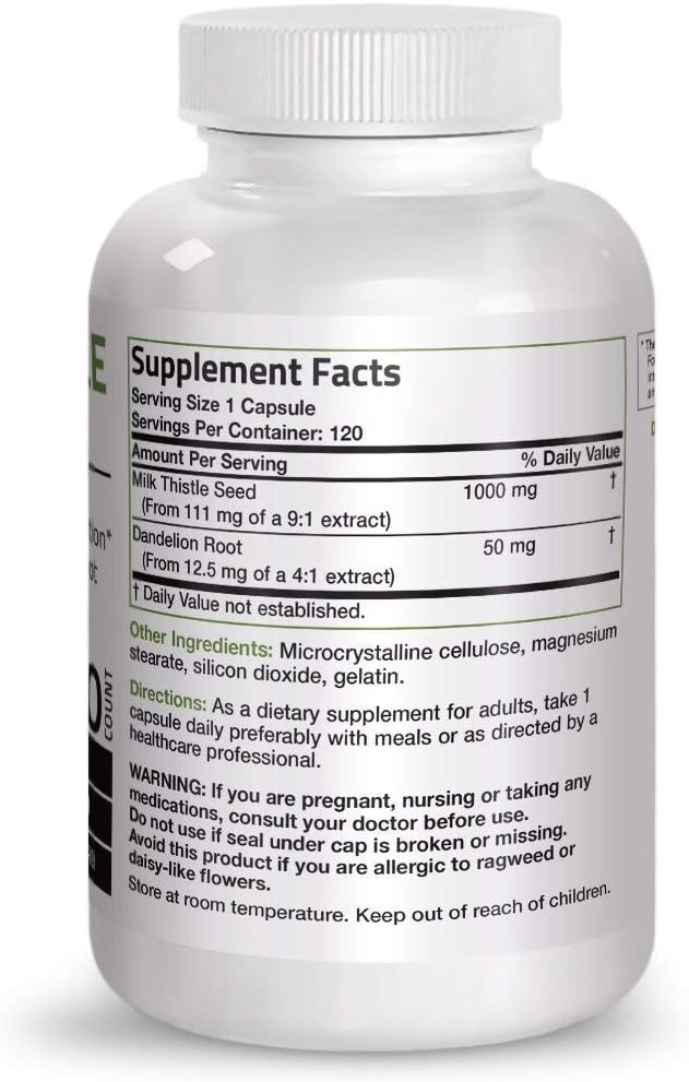 Turmeric Curcumin with BioPerine High Potency Joint Support + Milk Thistle 1000mg Silymarin Marianum & Dandelion Root : Health & Household