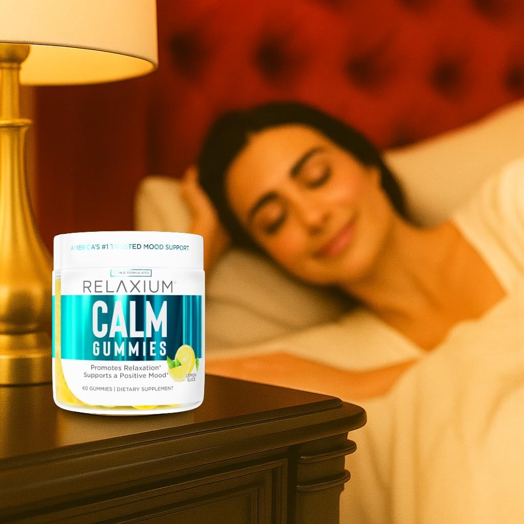 Relaxium Calm Gummy, Developed In The U.S.A., With Vitamin B6, Magnesium, And L-Theanine, One Gummy Per Serving, 60 Gummies : Health & Household