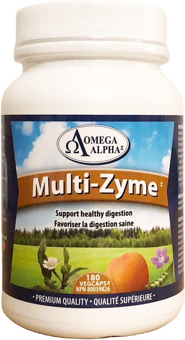 Omegaalpha Multi-Zyme Digestive Enzyme-Capsules (180)