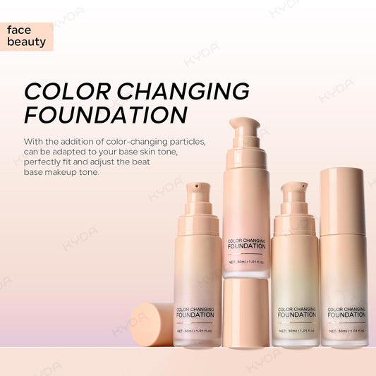 Kyda Green Color Changing Foundation, Color Correcting Cc Cream With Centella, Even Red Skin Tone, Lightweight Non-Greasy, Hydrating, Sheer Coverage, Multiuse Face Concealer With Natural Finish