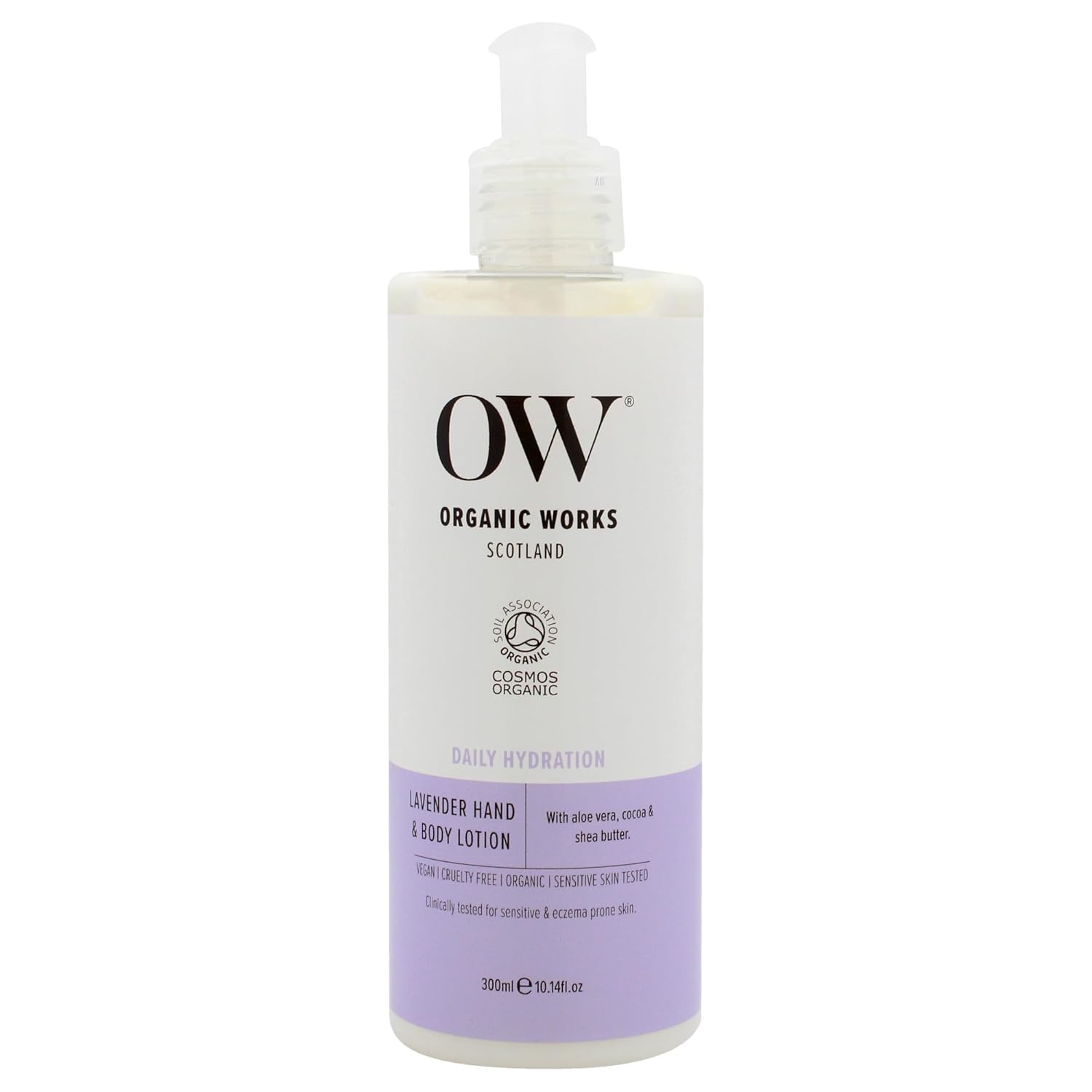 Daily Hydration Hand And Body Lotion - Enriched With Vitamin E, Cocoa Butter Lotion For Skin Hydration - Lavender - 10.14 Oz