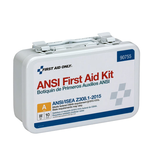 First Aid Only 90755 Ansi A 2015 And Osha Compliant First Aid Kit, 10-Person Emergency First Aid Kit For Business, Home, Car, And Worksites, 71 Pieces