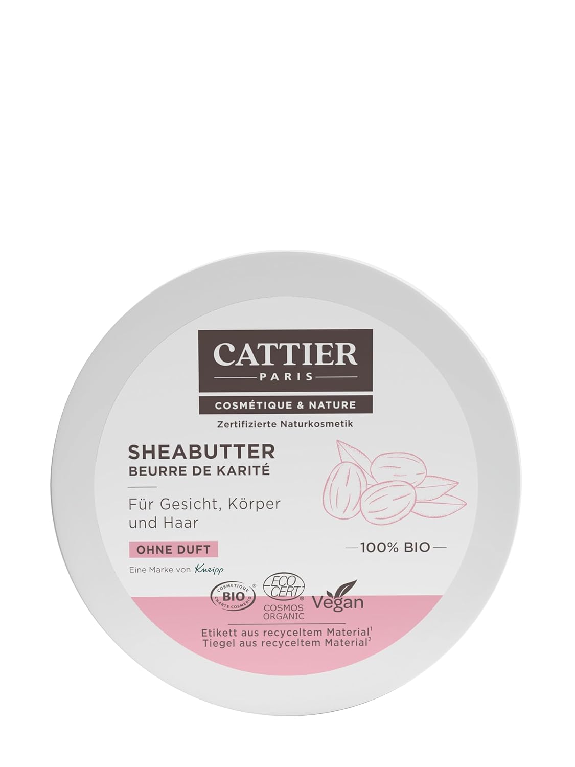 Shea Butter 100% Organic - Unscented - Certified Natural Cosmetics - 100 G