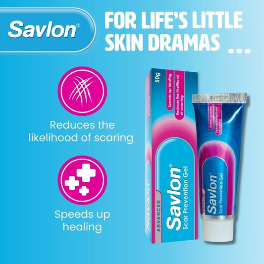 Savlon Scar Prevention Gel, Helps Soothe Minor Wounds & Superficial Burns, Speeds Up Healing And Reduces Likelihood Of Scarring (50G, 1 Pack)