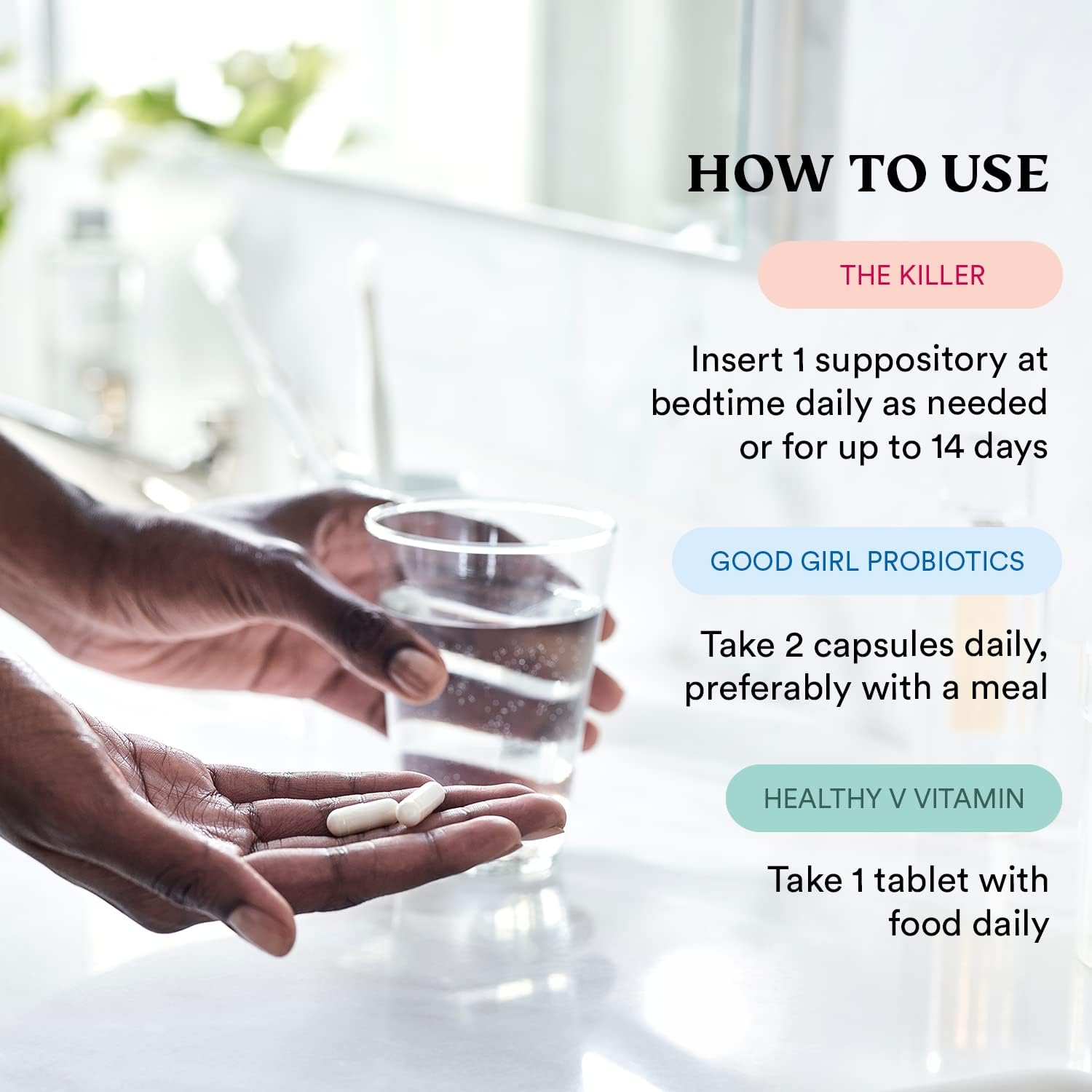 Love Wellness The Killer, Good Girl Probiotics & Healthy V Vitamin | Triple Threat Vaginal Suppository Kit | Fast-Acting Vitamins & Suppositories For Vaginal Health - Helps Support Healthy Odor & Ph : Health & Household