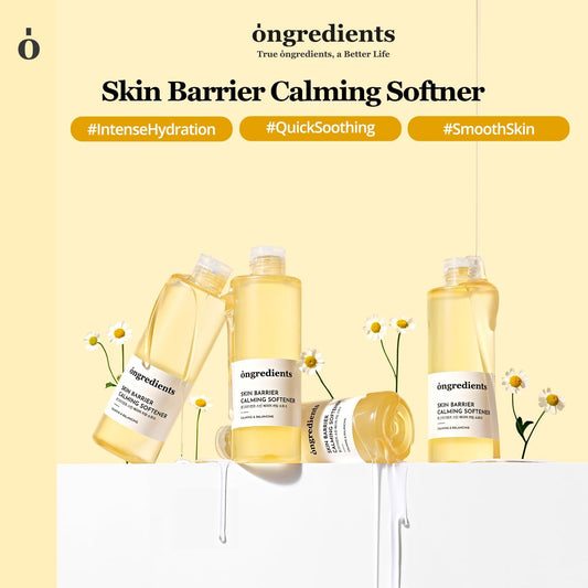 Ongredients Skin Barrier Calming Softener | Daily Soothing Toner For Dry, Sensitive Skin | Panthenol, Hyaluronic Acid, Ceramide, Hydrating, Ph Balancing | Vegan, Korean Skin Care 250Ml / 8.45 Fl Oz