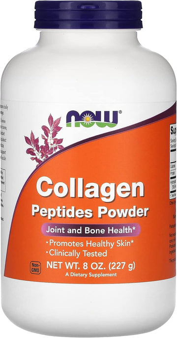 Now Foods Supplements, Collagen Peptides Powder, Clinically Tested, Joint And Bone Health*, 8-Ounce