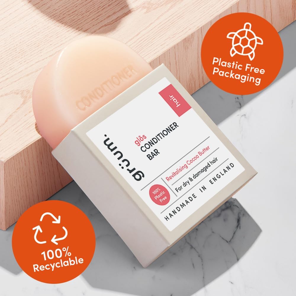 grüum Shine Boost Hair Conditioner Bar 50g - SLES, EDTA & Paraben Free Conditioner Bar for Hair Lasts up to 60 Washes - Plant-Based Vegan Solid Conditioners Bars for Hairs : Amazon.co.uk: Beauty